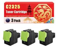 Compatible for Lexmark C2325 C2325 C2425 C2535 MC2325 MC2425 MC2535 MC2640 Toner Cartridge Printers, With Chip Large Capacity 3000 Pages (3 Pack Black)