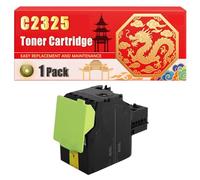 Compatible for Lexmark C2325 C2325 C2425 C2535 MC2325 MC2425 MC2535 MC2640 Toner Cartridge Printers, With Chip Large Capacity 3000 Pages (1 Pack Yellow)
