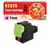 Compatible for Lexmark C2325 C2325 C2425 C2535 MC2325 MC2425 MC2535 MC2640 Toner Cartridge Printers, With Chip Large Capacity 3000 Pages (1 Pack Magenta)