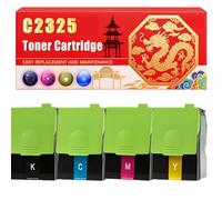 Compatible for Lexmark C2325 C2325 C2425 C2535 MC2325 MC2425 MC2535 MC2640 Toner Cartridge Printers, With Chip Large Capacity 3000 Pages (4-Pack BK/C/M/Y)