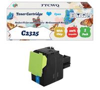 Compatible for Lexmark C2325 Toner Cartridge Work for Lexmark C2325 C2425 C2535 MC2325 MC2425 MC2535 MC2640 Printers, with Chip, High Yield 3000 Pages, High-Definition Printing (1 Pack Cyan)