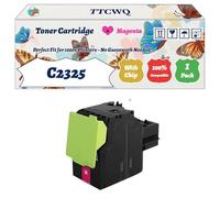 Compatible for Lexmark C2325 Toner Cartridge Work for Lexmark C2325 C2425 C2535 MC2325 MC2425 MC2535 MC2640 Printers, with Chip, High Yield 3000 Pages, High-Definition Printing (1 Pack Magenta)