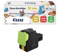 Compatible for Lexmark C2325 Toner Cartridge Work for Lexmark C2325 C2425 C2535 MC2325 MC2425 MC2535 MC2640 Printers, with Chip, High Yield 3000 Pages, High-Definition Printing (1 Pack Yellow)