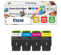 Compatible for Lexmark C2325 Toner Cartridges Work for Lexmark C2325dw C2425dw C2535dw MC2425adw MC2535adwe Printers (4-Pack BK/C/M/Y)