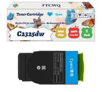 Compatible for Lexmark C2325dw Toner Cartridge Work for Lexmark C2325dw C2425dw C2535dw MC2425adw MC2535adwe Printers (1 Pack Cyan)