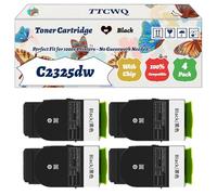 Compatible for Lexmark C2325dw Toner Cartridge Work for Lexmark C2325dw C2425dw C2535dw MC2425adw MC2535adwe Printers (4 Pack Black)