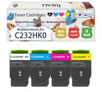 Compatible for Lexmark C232HK0 C232HC0 C232HM0 C232HY0 Toner Cartridges Work for Lexmark C2425 C2425dw MC2425adw C2640 Printers (4-Pack BK/C/M/Y)