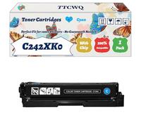 Compatible for Lexmark C242XK0 C242XM0 C242XY0 C242XC0 Toner Cartridges Work for Lexmark C2425dw C2535dw MC2425adw MC2535adwe Printers (1 Pack Cyan)