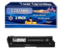 Compatible for Lexmark C242XK0 C242XM0 C242XY0 C242XC0 Toner Cartridges, Work for Lexmark C2425dw C2535dw MC2425adw MC2535adwe MC2640ad Printers, Toner Cartridges (1 Pack Black)