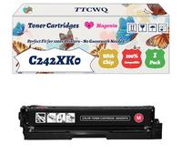 Compatible for Lexmark C242XK0 C242XM0 C242XY0 C242XC0 Toner Cartridges Work for Lexmark C2425dw C2535dw MC2425adw MC2535adwe Printers (1 Pack Magenta)