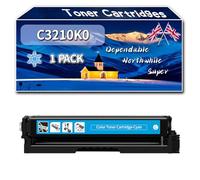 Compatible for Lexmark C3210K0 C3210C0 C3210M0 C3210Y0 Toner Cartridges, Work for Lexmark C3326 MC3224 MC3326 C3224dw C3326dw C3426dw Printers, Toner Cartridges (1 Pack Cyan)