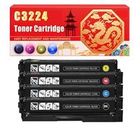 Compatible for Lexmark C3224 C3224 C3326 C3426 MC3224 MC3326 MC3426 Toner Cartridge Printers, With Chip Large Capacity 1500 Pages (4-Pack BK/C/M/Y)