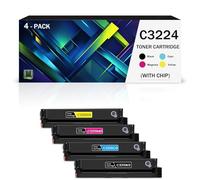 Compatible for Lexmark C3224 Toner Cartridges Work for Lexmark C3326 MC3224 C3224dw C3326dw C3426dw MC3224adwe MC3224dwe MC3326i MC3426i Series Printers, With Chip, Can Add (Size:3500Page,Color:1 Set)