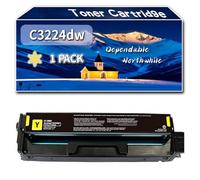 Compatible for Lexmark C3224dw Toner Cartridge, Work for Lexmark C3224dw C3326dw MC3224adwe MC3224dwe MC3224i Printers, Toner Cartridge C3220K0 C3220M0 C3220Y0 C3220C0 (1 Pack Yellow)