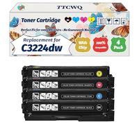 Compatible for Lexmark C3224dw Toner Cartridge Work for Lexmark MC3226adwe MC3326adwe MC3326i MC3426i Printers, with Chip, High Yield 1500 Pages, High-Definition Printing (4-Pack BK/C/M/Y)