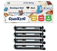 Compatible for Lexmark C540X31G Developer Unit Work for Lexmark Optra C540 N C543 DN C544 DN C544 DTN C544 DW C544 N C546 Printers (4 Pack Black)
