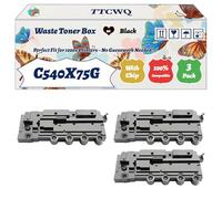 Compatible for Lexmark C540X75G Waste Toner Box Work for Lexmark CX 310 dn CX 310 n CX 317 de CX 317 dn CX 410 de CX 410 Printers (3 Pack Black)