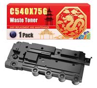Compatible for Lexmark C540X75G X543DN X544DN X544DTN X544DW X544N X546DTN X548DE X548DTE XC2132 Waste Toner Container Printers, With Chip Large Capacity 30000 Pages (1 Pack Black)