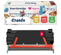 Compatible for Lexmark C746dn Toner Cartridge Work for Lexmark C746dn C746dtn C746n C748de C748dte C748e Printers, with Chip, High Yield 12000 Pages, High-Definition Printing (1 Pack Magenta)