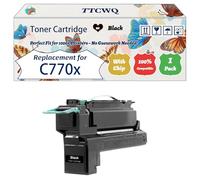 Compatible for Lexmark C770x Toner Cartridge Work for Lexmark C770 C770x C772 X772e Printers, with Chip, High Yield 10000 Pages, High-Definition Printing (1 Pack Black)