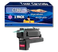 Compatible for Lexmark C780 Toner Cartridge, Work for Lexmark C780 C782 X782E Printers, Toner Cartridge C780H2KG C780H2CG C780H2MG C780H2YG (1 Pack Magenta)