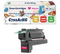 Compatible for Lexmark C792A1KG Toner Cartridges Work for Lexmark X790 Series X792 DE X792 DTE X792 DTFE X792 DTME X792 DTPE X792 DTSE X792 Printers (1 Pack Magenta)