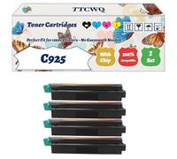 Compatible for Lexmark C925 Toner Cartridges Work for Lexmark C925de C925dte X925de Printers, with Chip, High Yield 9500 Pages, High-Definition Printing (4-Pack BK/C/M/Y)