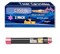 Compatible for Lexmark C950 Toner Cartridges, Work for Lexmark X952DE X952DTE X954 X954DTE X954DE Printers, Toner Cartridges X950X2KG (1 Pack Magenta)