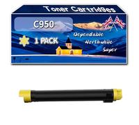 Compatible for Lexmark C950 Toner Cartridges, Work for Lexmark X952DE X952DTE X954 X954DTE X954DE X955DE X950DHE X950DE X950 C950DE Printers (1 Pack Yellow)