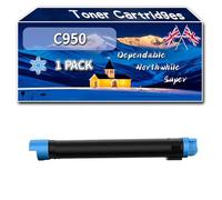 Compatible for Lexmark C950 Toner Cartridges, Work for Lexmark X952DE X952DTE X954 X954DTE X954DE X955DE X950DHE X950DE X950 C950DE Printers (1 Pack Cyan)