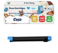 Compatible for Lexmark C950 Toner Cartridges Work for Lexmark X952DE X952DTE X954 X954DTE X954DE X955DE X950DHE X950DE X950 C950DE Printers (1 Pack Cyan)