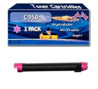 Compatible for Lexmark C950 Toner Cartridges, Work for Lexmark X952DE X952DTE X954 X954DTE X954DE X955DE X950DHE X950DE X950 C950DE Printers (1 Pack Magenta)