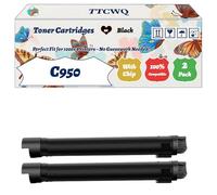 Compatible for Lexmark C950 Toner Cartridges Work for Lexmark X952DE X952DTE X954 X954DTE X954DE X955DE X950DHE X950DE X950 C950DE Printers (2 Pack Black)