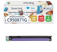Compatible for Lexmark C950X71G Drum Unit Work for Lexmark C950dte C950de X950de X950dhe X952de X954dhe Printers, with Chip, High Yield 119000 Pages, High-Definition Printing (1 Pack Cyan)