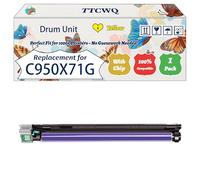 Compatible for Lexmark C950X71G Drum Unit Work for Lexmark C950dte C950de X950de X950dhe X952de X954dhe Printers, with Chip, High Yield 119000 Pages, High-Definition Printing (1 Pack Yellow)