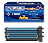 Compatible for Lexmark C950X71G Photoconductor Unit, Work for Lexmark C950de X950de X952de X954de Printers, Photoconductor Unit (3 Pack Black)