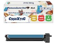 Compatible for Lexmark C950X71G Photoconductor Unit Work for Lexmark C950de X950de X952de X954de Printers, with Chip, High Yield 80000 Pages, High-Definition Printing (1 Pack Black)