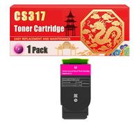 Compatible for Lexmark CS317 CS317 CS41 CS517 CX317 CX417 CX517 Toner Cartridge Printers, With Chip Large Capacity 3000 Pages (1 Pack Magenta)