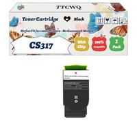 Compatible for Lexmark CS317 Toner Cartridge Work for Lexmark CS317 CS41 CS517 CX317 CX417 CX517 Printers, with Chip, High Yield 3000 Pages, High-Definition Printing (1 Pack Black)