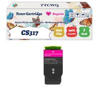 Compatible for Lexmark CS317 Toner Cartridge Work for Lexmark CS317 CS41 CS517 CX317 CX417 CX517 Printers, with Chip, High Yield 3000 Pages, High-Definition Printing (1 Pack Magenta)