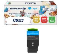 Compatible for Lexmark CS317 Toner Cartridge Work for Lexmark CS317 CS41 CS517 CX317 CX417 CX517 Printers, with Chip, High Yield 3000 Pages, High-Definition Printing (1 Pack Cyan)