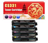 Compatible for Lexmark CS331 CS331 CX331 Toner Cartridge Printers, With Chip Large Capacity 4500 Pages (4-Pack BK/C/M/Y)