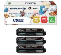 Compatible for Lexmark CS331 Toner Cartridge Work for Lexmark CS331 CX331 Printers, with Chip, High Yield 1500 Pages, High-Definition Printing (3 Pack Black)