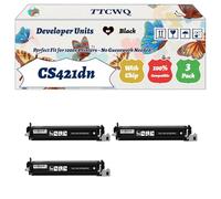 Compatible for Lexmark CS421dn Developer Units Work for Lexmark CS421dn CS521dn CX421adn Printers, with Chip, High Yield 125000 Pages, High-Definition Printing (3 Pack Black)