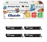 Compatible for Lexmark CS421dn Developer Units Work for Lexmark CX522ade CS622de CX625adhe Printers, with Chip, High Yield 125000 Pages, High-Definition Printing (4 Pack Black)