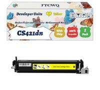Compatible for Lexmark CS421dn Developer Units Work for Lexmark CX522ade CS622de CX625adhe Printers, with Chip, High Yield 125000 Pages, High-Definition Printing (1 Pack Yellow)