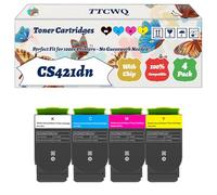 Compatible for Lexmark CS421dn Toner Cartridges Work for Lexmark CS421dn CS521dn CS622de CX421adn Printers, with Chip, High Yield 9500 Pages, High-Definition Printing (4-Pack BK/C/M/Y)