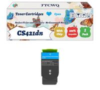 Compatible for Lexmark CS421dn Toner Cartridges Work for Lexmark CX522ade CX622ade CX625adhe Printers, with Chip, High Yield 9500 Pages, High-Definition Printing (1 Pack Cyan)