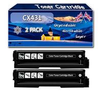 Compatible for Lexmark CS431 Toner Cartridge, Work for Lexmark CS431 CX431 Printers, Toner Cartridge 20N20K0 20N20M0 20N20C0 20N20Y0 (2 Pack Black)