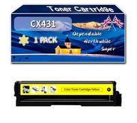 Compatible for Lexmark CS431 Toner Cartridge, Work for Lexmark CS431 CX431 Printers, Toner Cartridge 20N20K0 20N20M0 20N20C0 20N20Y0 (1 Pack Yellow)